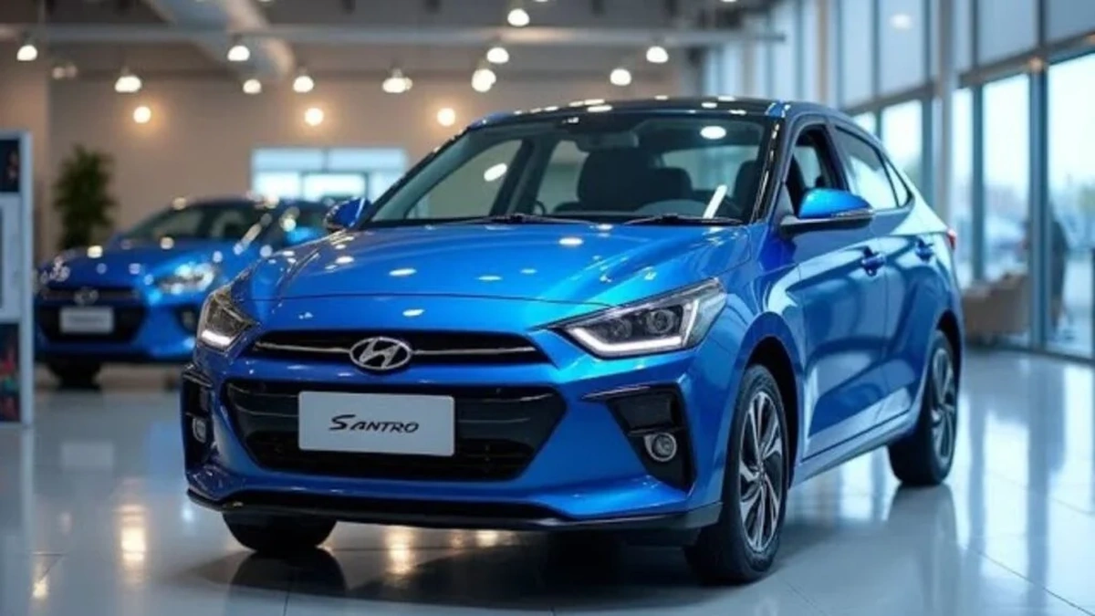 Hyundai Santro 2025 Launched – 39 KM/L Hybrid Tech, Modern Design & Smart Features